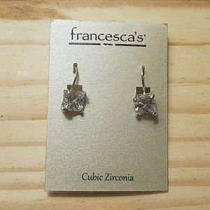 Francesca's drop square earrings